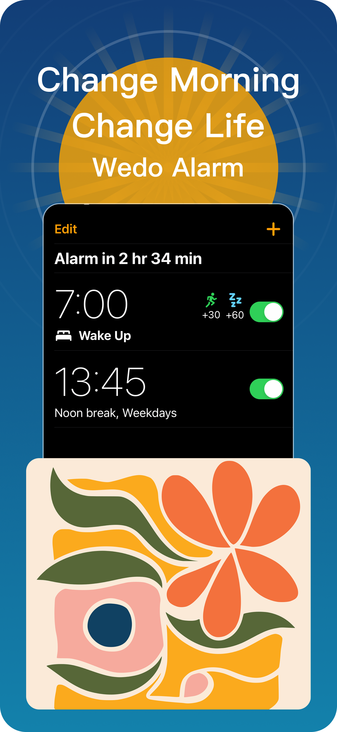 Wedo Alarm app preview